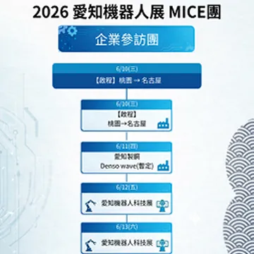 2026 馬達協會 愛知機器人展MICE團參訪行程